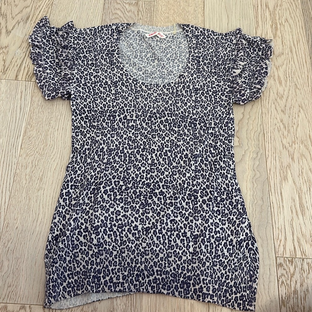 Rebecca Taylor cashmere and silk ruffled top